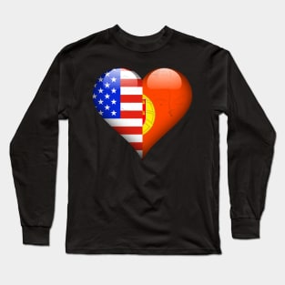 Half American Half Portuguese - Gift for Portuguese From Portugal Long Sleeve T-Shirt
